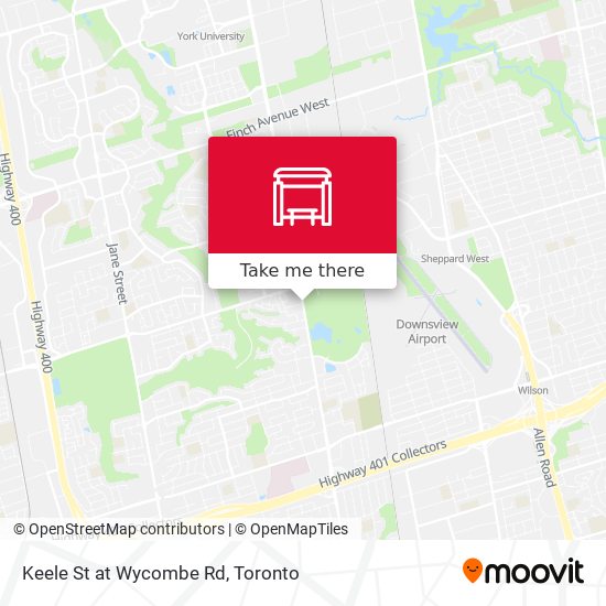 Keele St at Wycombe Rd map