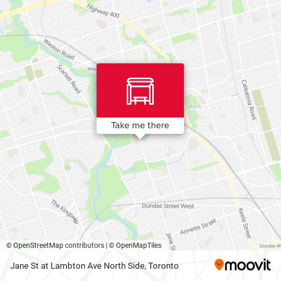 Jane St at Lambton Ave North Side map