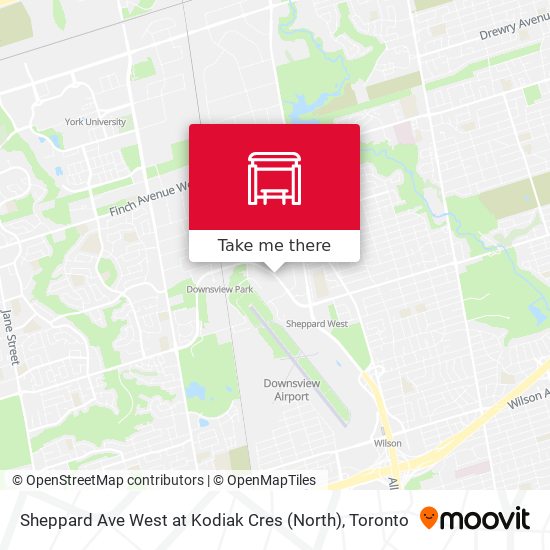Sheppard Ave West at Kodiak Cres (North) map