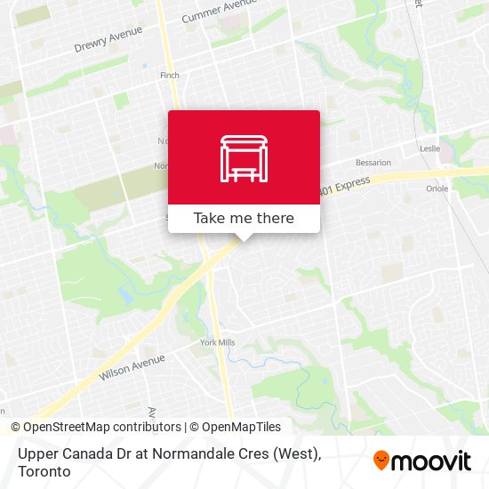 Upper Canada Dr at Normandale Cres (West) map