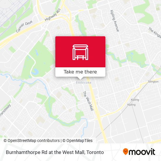 Burnhamthorpe Rd at the West Mall map