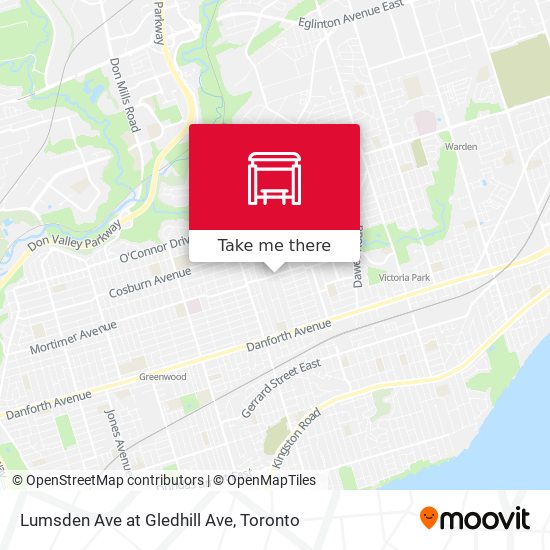 Lumsden Ave at Gledhill Ave map