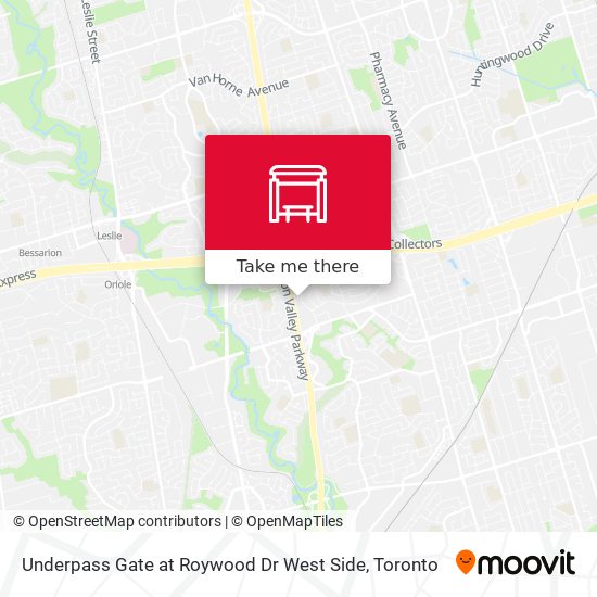 Underpass Gate at Roywood Dr West Side map