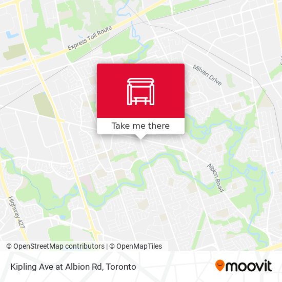 Kipling Ave at Albion Rd map