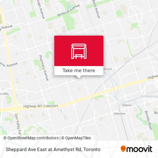 Sheppard Ave East at Amethyst Rd map