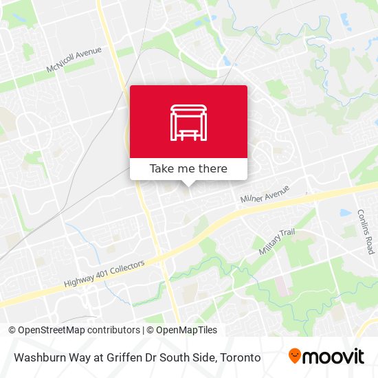 Washburn Way at Griffen Dr South Side map