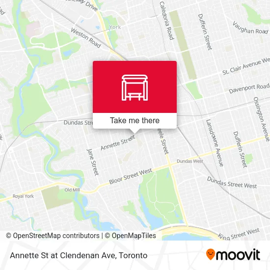 Annette St at Clendenan Ave map