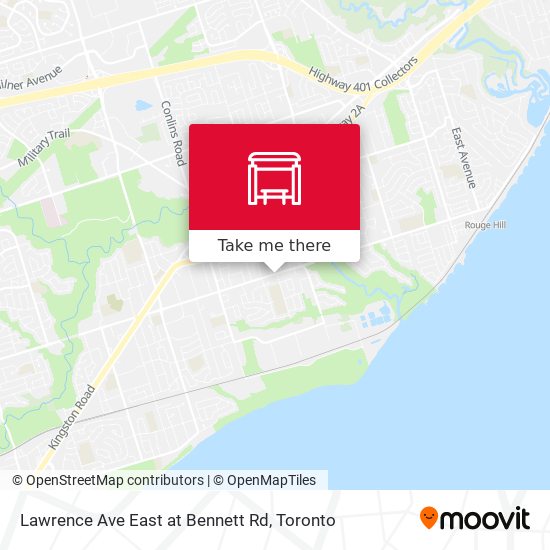 Lawrence Ave East at Bennett Rd map