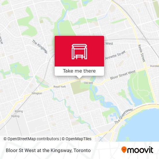 Bloor St West at the Kingsway map
