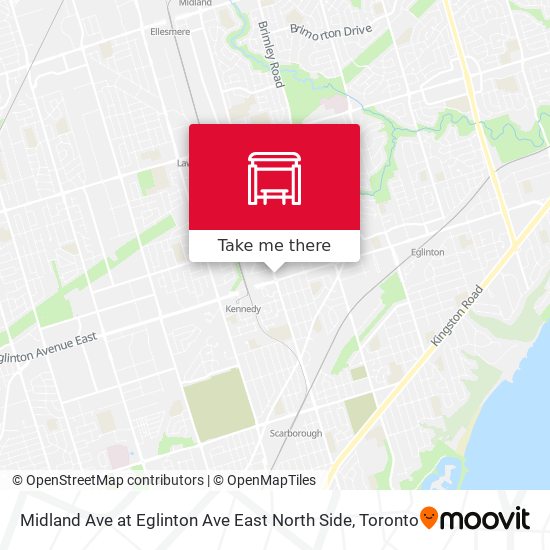 Midland Ave at Eglinton Ave East North Side map
