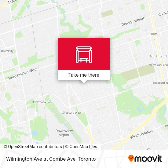 Wilmington Ave at Combe Ave map