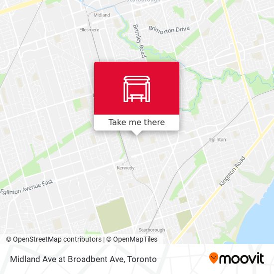 Midland Ave at Broadbent Ave map