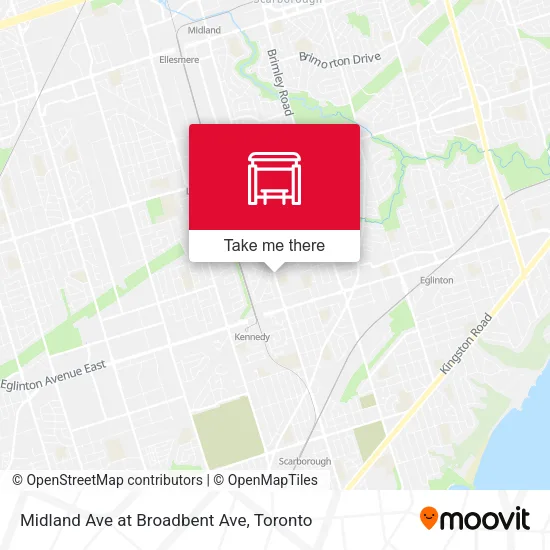 Midland Ave at Broadbent Ave map