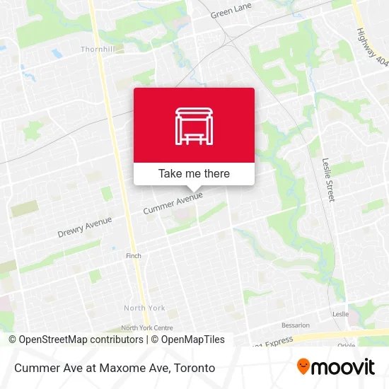 Cummer Ave at Maxome Ave map