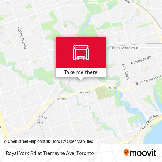 Royal York Rd at Tremayne Ave map