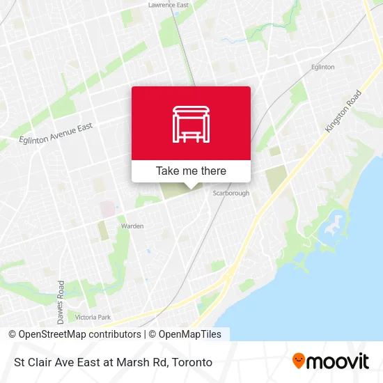 St Clair Ave East at Marsh Rd map