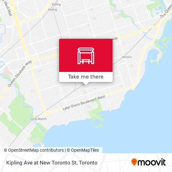 Kipling Ave at New Toronto St map