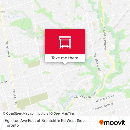 Eglinton Ave East at Brentcliffe Rd West Side map