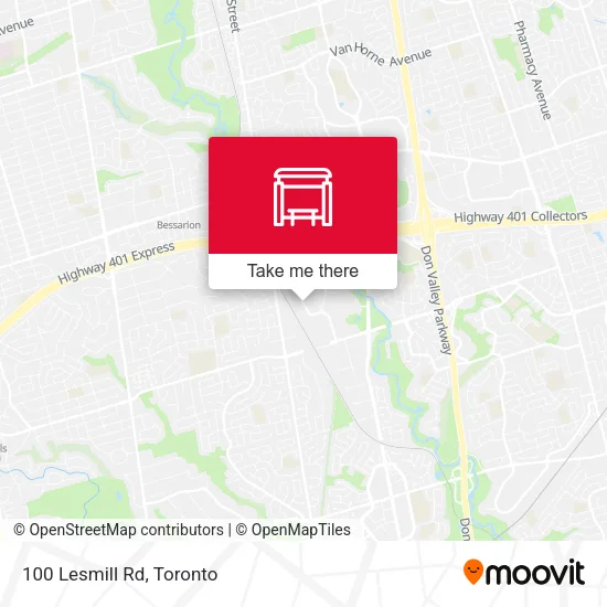 100 Lesmill Rd map