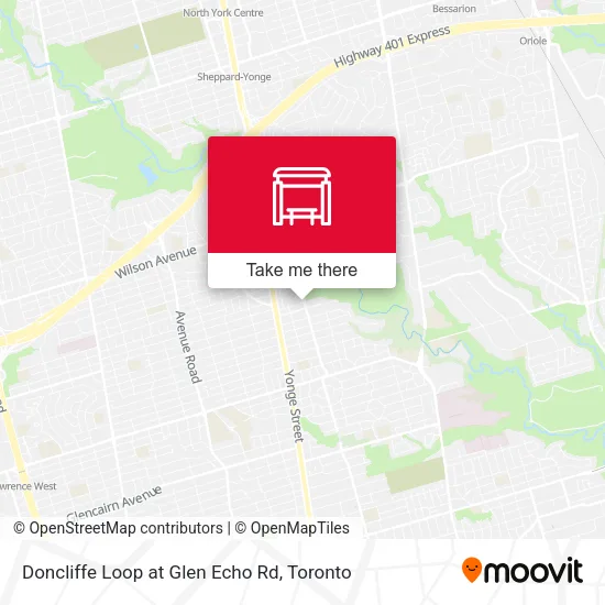 Doncliffe Loop at Glen Echo Rd map