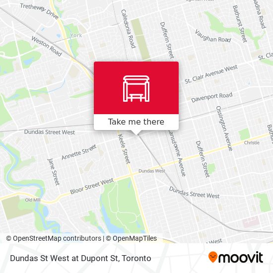 Dundas St West at Dupont St map