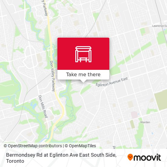 Bermondsey Rd at Eglinton Ave East South Side map