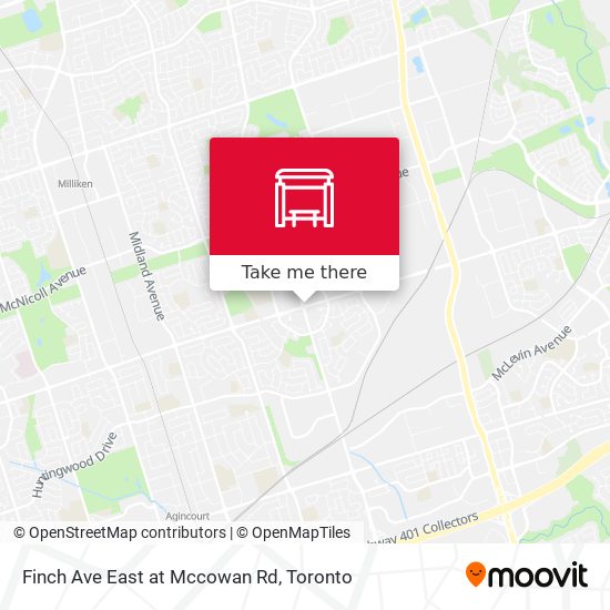 Finch Ave East at Mccowan Rd map