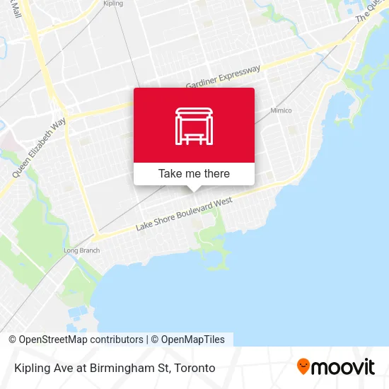 Kipling Ave at Birmingham St map