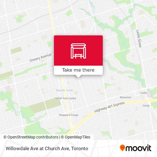 Willowdale Ave at Church Ave map