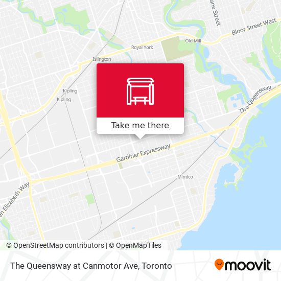 The Queensway at Canmotor Ave map