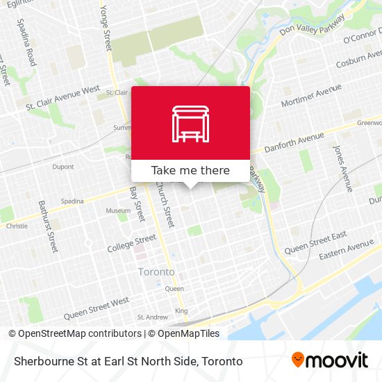 Sherbourne St at Earl St North Side map