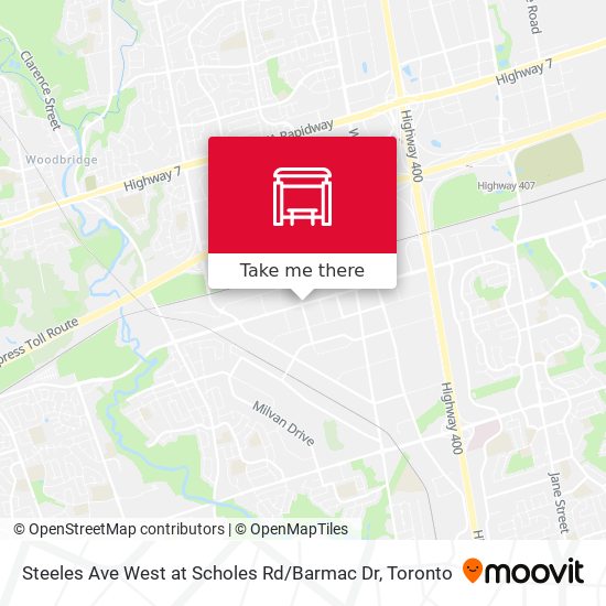 Steeles Ave West at Scholes Rd / Barmac Dr map