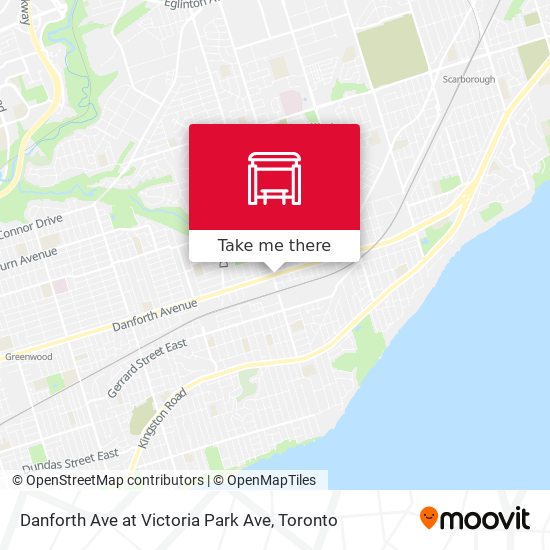 Danforth Ave at Victoria Park Ave map