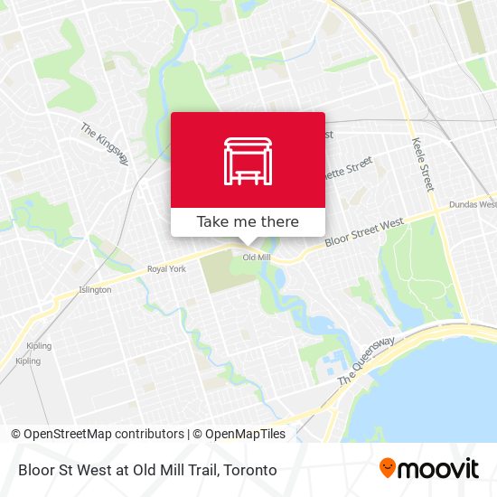Bloor St West at Old Mill Trail map