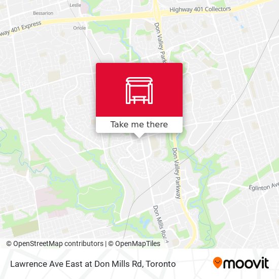 Lawrence Ave East at Don Mills Rd map