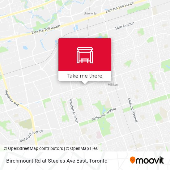 Birchmount Rd at Steeles Ave East map