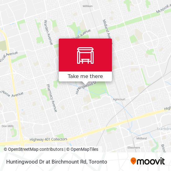 Huntingwood Dr at Birchmount Rd map