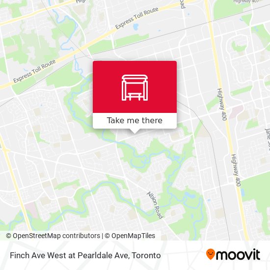 Finch Ave West at Pearldale Ave map