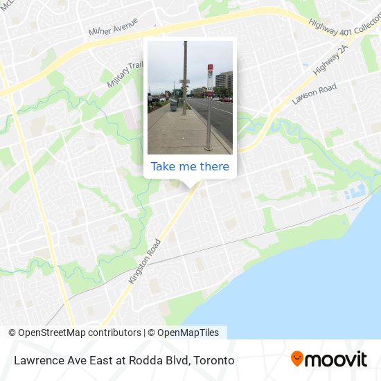 Lawrence Ave East at Rodda Blvd map