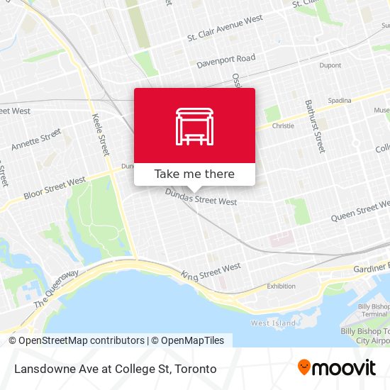 Lansdowne Ave at College St map