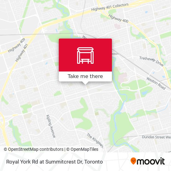 Royal York Rd at Summitcrest Dr map