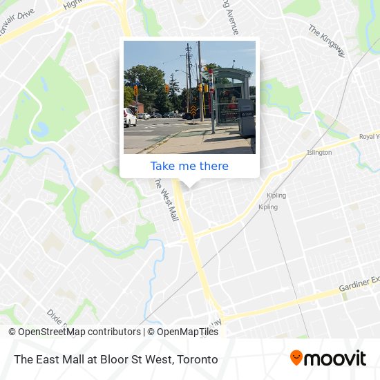 The East Mall at Bloor St West map