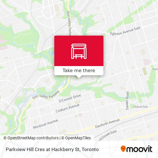 Parkview Hill Cres at Hackberry St map
