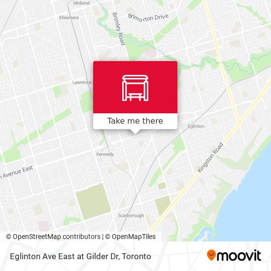 Eglinton Ave East at Gilder Dr map