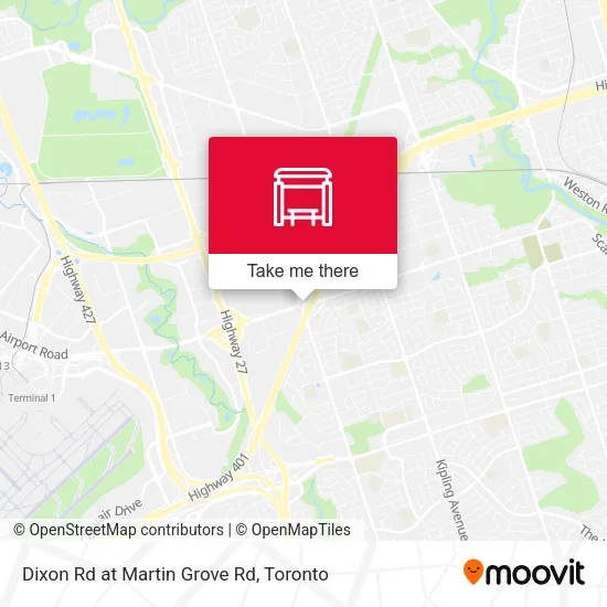 Dixon Rd at Martin Grove Rd map