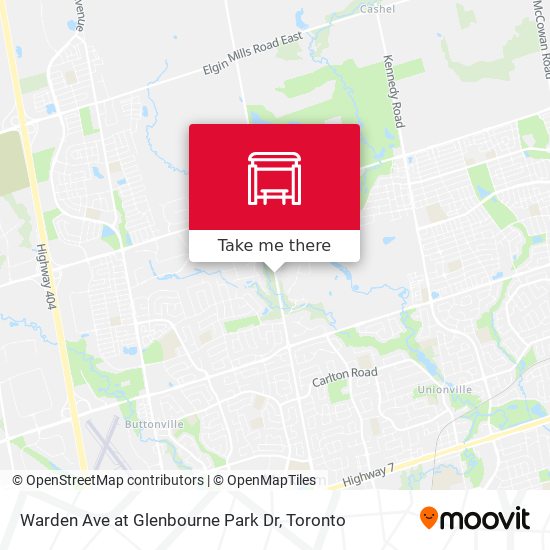 Warden Ave at Glenbourne Park Dr map