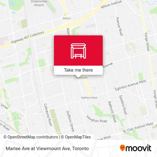 Marlee Ave at Viewmount Ave map