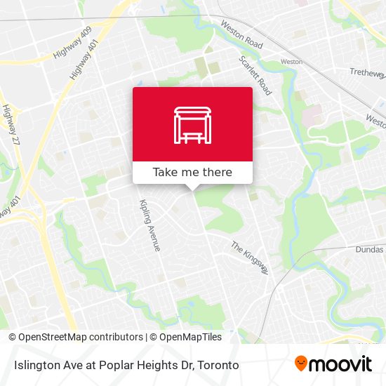 Islington Ave at Poplar Heights Dr plan