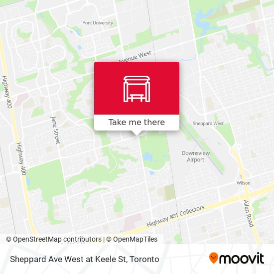 Sheppard Ave West at Keele St map