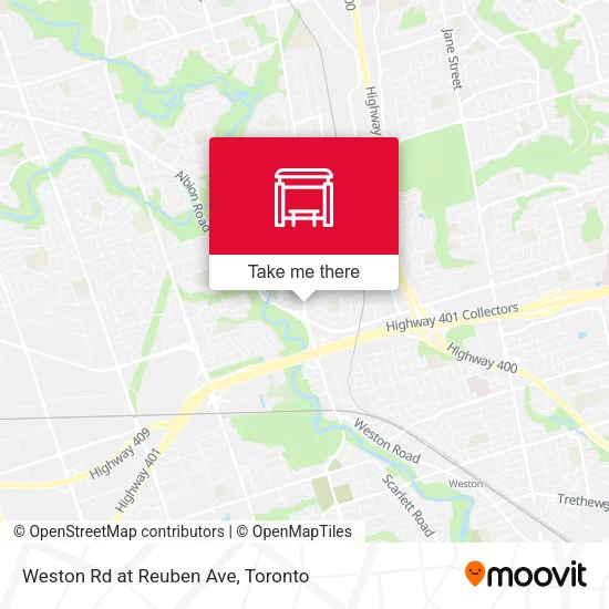 Weston Rd at Reuben Ave map